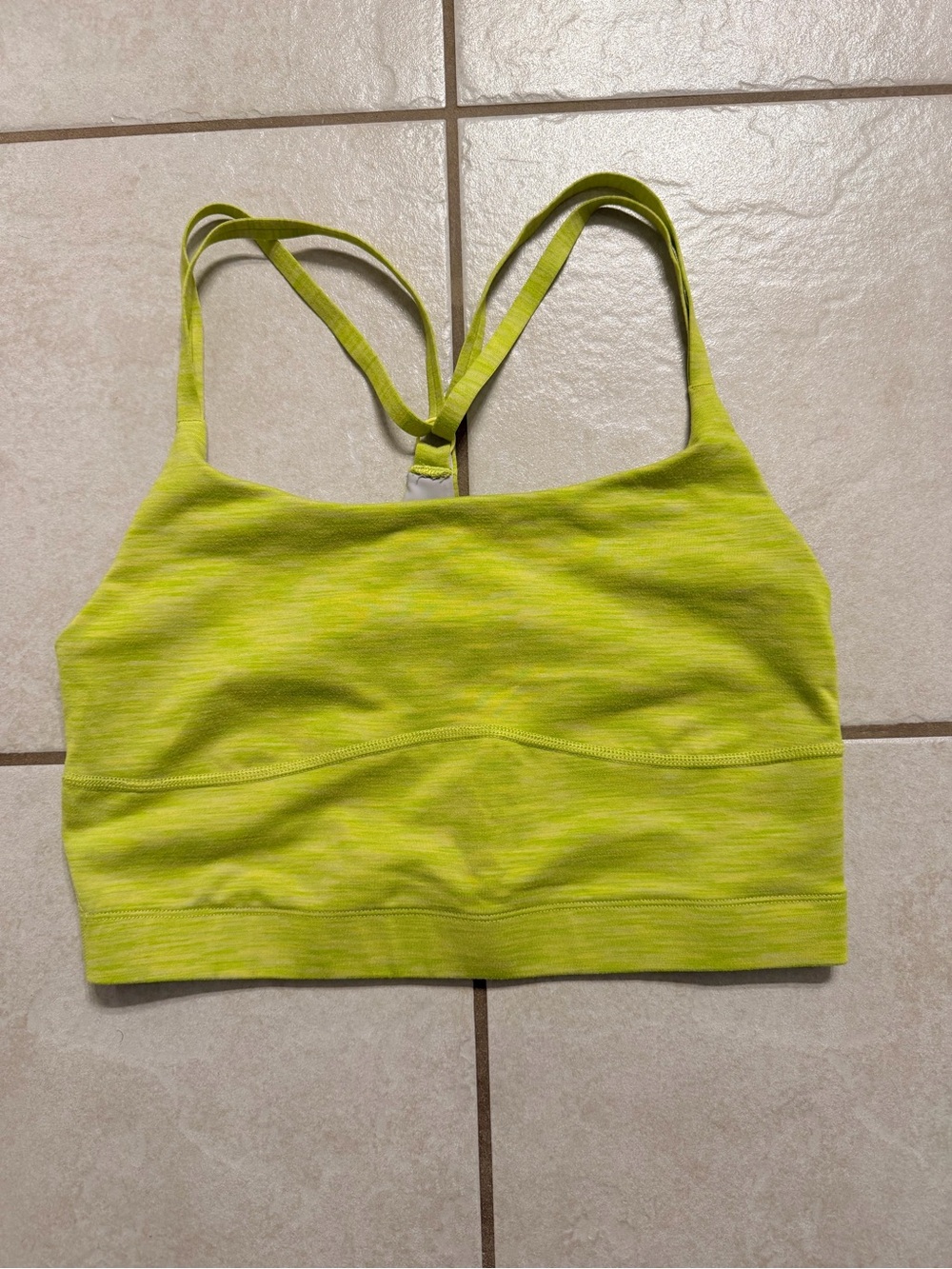 Outdoor Voices Neon Lime Seamless Sports Bralette